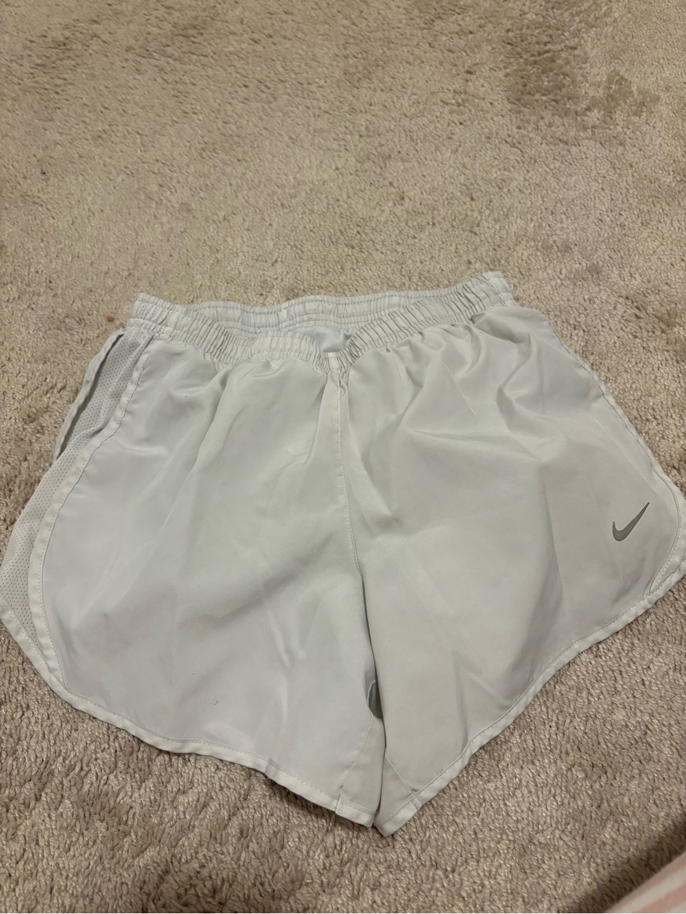 Nike Women's Light Silver Athletic Running Shorts